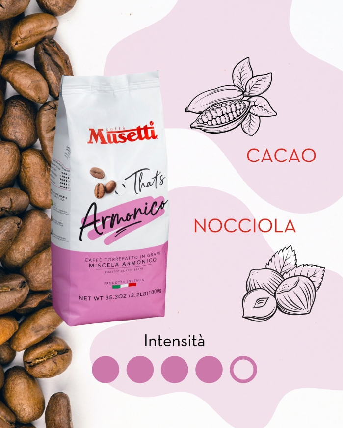 Cafea Boabe Musetti Armonico , 1kg