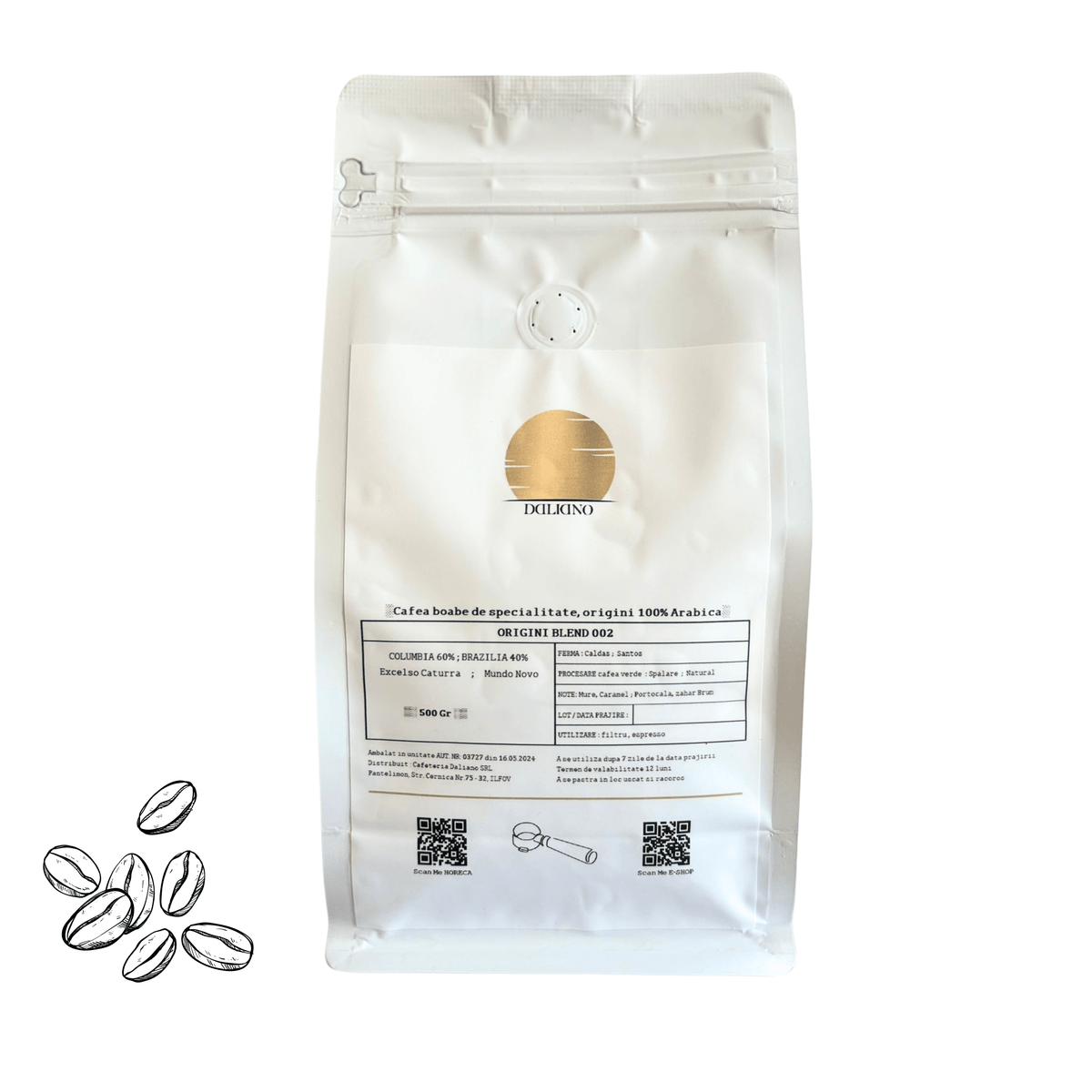 Pachet cafea 100% Arabica, 3 x 500 grame , Coffee Enthusiast