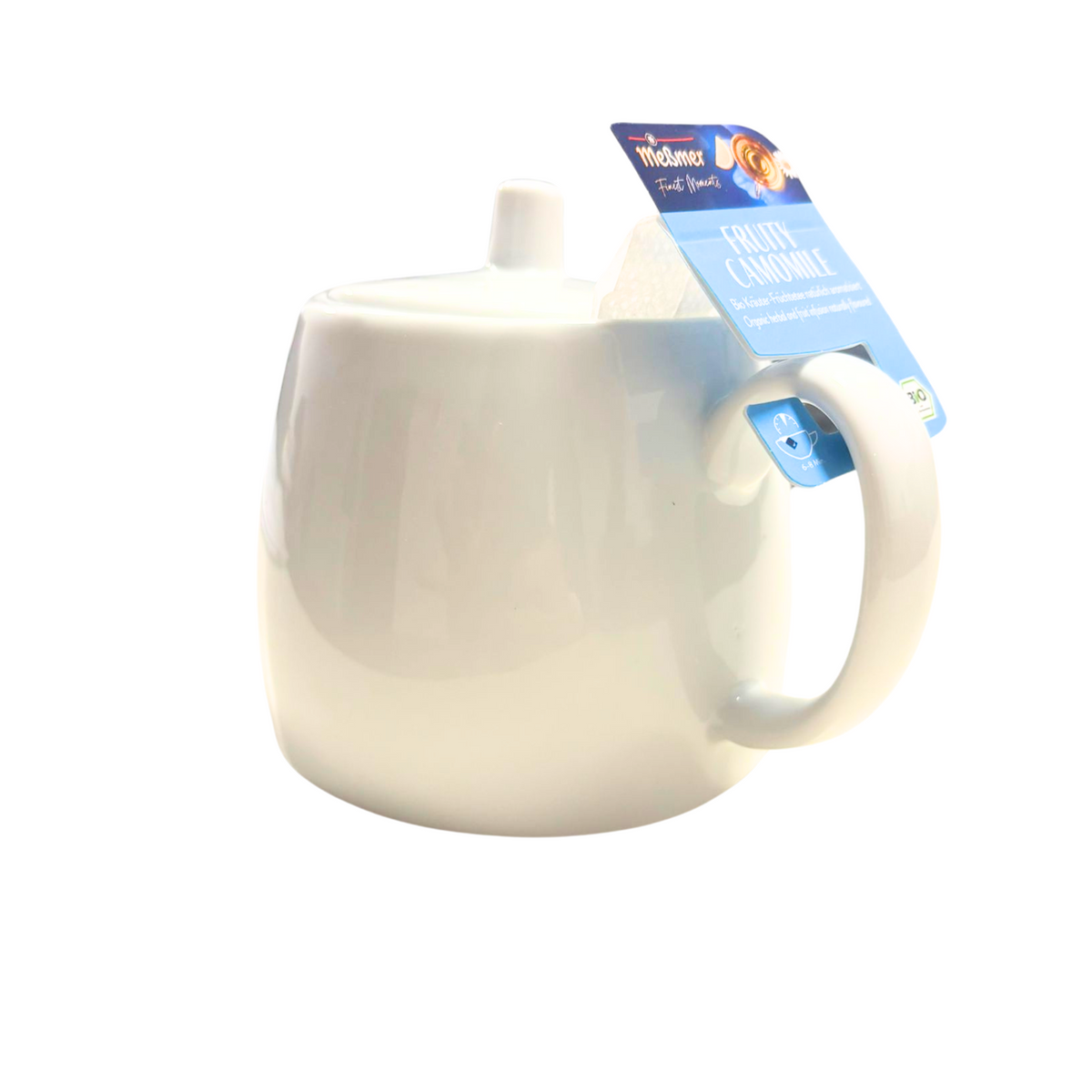 Ceainic Portelan alb cu capac, 400 ml