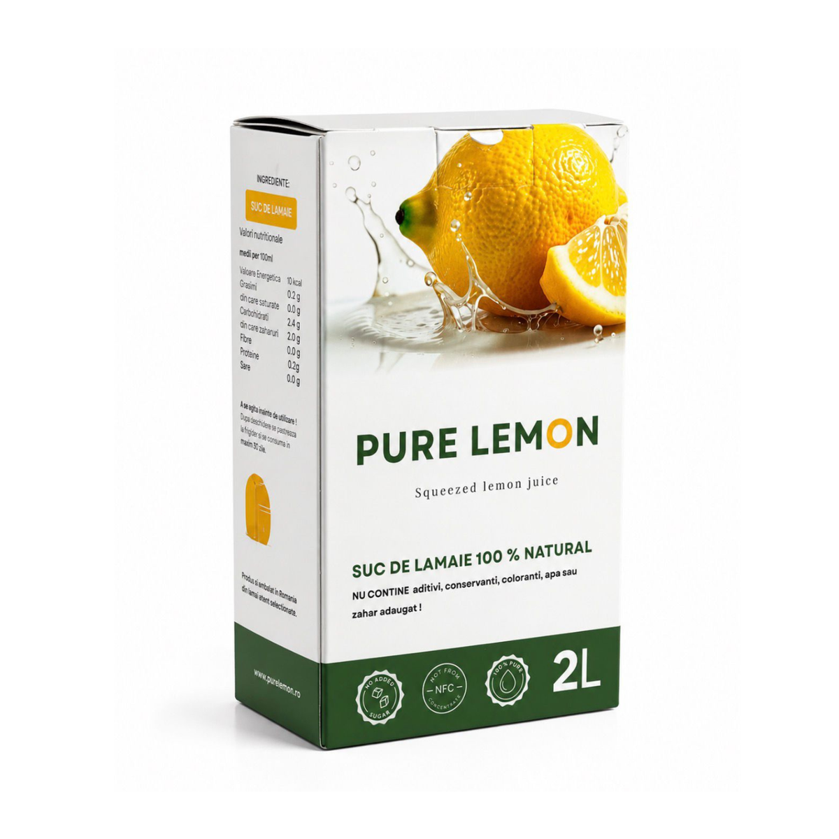 Suc lamaie 100% PURE LEMON, Bax 4x2000ml